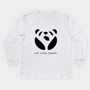 Panda: Eat. Sleep. Repeat. Kids Long Sleeve T-Shirt